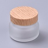 Frosted Glass Cosmetics Cream Jar AJEW-WH0104-51-1