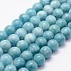 Natural White Jade Imitation Amazonite Beads Strands G-F364-16-8mm-1