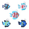 5Pcs 5 Colors Handmade Lampwork Pendants LAMP-TA0002-67B-2