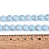 Transparent Half Spray Painted Glass Beads Strands GLAA-Q110-02A-03-4