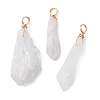 Electroplated Natural Quartz Crystal Dyed Pendants PALLOY-JF02325-01-1