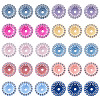 60Pcs Acrylic & Rhinestone Bead Caps MACR-TA0002-78-2