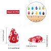 50Pcs Handmade Millefiori Glass Charms LK-CJ0001-07-2