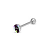 304 Stainless Steel Evil Eye Straight Barbell Piercing Tongue Rings for Women Men WG2E377-02-2