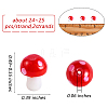 Mushroom Handmade Lampwork Beads Strands LAMP-SZ0001-25C-7