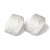 Stripe Rectangle 304 Stainless Steel Stud Earrings for Women EJEW-I303-05P-2