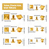 168 Sets 7 Styles Alloy Rivets Nails Set FIND-CA0010-77G-2