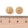 Brass Micro Pave Clear Cubic Zirconia Beads KK-B100-025G-3