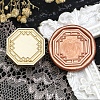 Octagon Frame Brass Stamp Heads AJEW-M037-08G-1