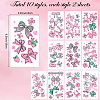 20 Sheets Luminous Water Proof Removable Temporary Tattoos Stickers AJEW-SP0002-81A-2