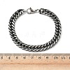 304 Stainless Steel Cuban Link Chain Bracelets for Men Women BJEW-D367-01-5