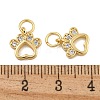 Rack Plating Brass Micro Pave Clear Cubic Zirconia Charms KK-U030-07G-3