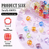 100Pcs UV Plating Transparent Acrylic European Beads TACR-TA0001-93B-4