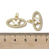 Brass Micro Pave Cubic Zirconia Charms KK-G485-02G-3