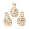 Brass Micro Pave Cubic Zirconia Charms CU-K002-01C-03-1
