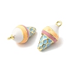 Brass Enamel Pendants KK-F929-07A-G-2
