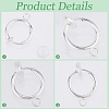 SOFPLATE 30Pcs Brass Clip-on Hoop Earring Findings KK-SP0001-24S-6