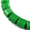 Dyed Natural Malaysia Jade Hexagon Prism Graduated Beaded Necklaces for Women Men NJEW-K388-03H-2