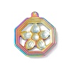 Ion Plating(IP) 304 Stainless Steel Pendants STAS-C049-09M-2