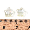 Transparent Spray Painted Glass Beads GLAA-R211-04-G04-3