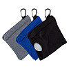 3Pcs 3 Colors Polyester Fibre Golf Wipe Towel AJEW-OC0005-36A-1