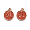 Alloy Enamel Pendants ENAM-S124-01B-12G-1
