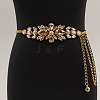 Flower Alloy Crystal Rhinestone Waist Belly Chains for Women FS-WGA1C1B-01-1