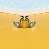 Angel Wing Heart 316L Surgical Stainless Steel Pave Cubic Zirconia Tongue Rings FS-WG901EE-03-1