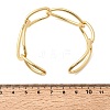 Brass Large Oval Link Chain Cuff Bangles for Women KK-CBACA61-04G-5