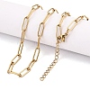 4MM Unisex 304 Stainless Steel Paperclip Chain Necklaces STAS-Q113-14G-04-1