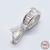 Anti-Tarnish Rhodium Plated 925 Sterling Silver Cubic Zirconia Pendant Bails STER-E054-08P-1