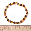 Natural Amber Beaded Stretch Bracelets for Women Men BJEW-JB13648-2