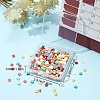 CREATCABIN 500Pcs 10 Colors 2-Hole Glass Seed Beads SEED-CN0001-03-4