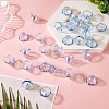 30Pcs UV Plating Acrylic Bead Caps PACR-TA0001-20B-5