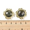 Natural Labradorite Faceted Connector Charms G-M431-09G-02-3