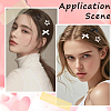 30Pcs 3 Colors Star Iron Enamel Snap Hair Clips OHAR-SP0001-03-7