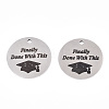 Non-Tarnish 201 Stainless Steel Pendants LS-STAS-T064-38P-27-2
