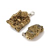 Electroplated Raw Rough Natural Druzy Agate Pendants G-H084-07P-03-2