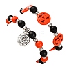 2Pcs Glass & Synthetic Turquoise Beads Stretch Bracelets BJEW-JB12483-03-4