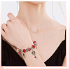 90Pcs 15 Styles Red Series Transparent Resin European Beads RPDL-SP0001-06-5