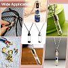 2Pcs 2 Styles Clear Acrylic Column Perfume Bottle Necklaces NJEW-PH0001-38-5