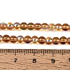Electroplate Transparent Glass Beads Strands EGLA-Q132-4MM-A08-4