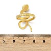 316 Stainless Steel with Natural Mixed Gemstone Cuff Rings RJEW-Z098-01G-07-5