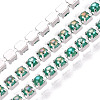 Iron & ABS Plastic Imitation Pearl Tennis Chains CH-Q006-01A-13-1