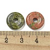 Natural Unakite Donut/Pi Disc Charms G-G142-01I-3