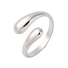 Non-Tarnish 304 Stainless Steel Open Cuff Ring for Women STAS-S125-12P-1