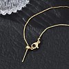 1MM Brass Box Chain Adjustable Slider Necklaces for Women KK-CBA4FD4-17G-2