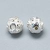 925 Sterling Silver Om Beads STER-T002-64S-2