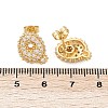Brass Micro Pave Cubic Zirconia Stud Earrings EJEW-Z091-04G-Q-3
