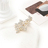 Golden Plated Metal with Crystal Rhinestone Alligator Hair Clips PW-WG9B4A8-07-1